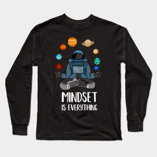 Astronaut Meditating, Yoga, Zen, Mindset Motivational Long Sleeve T-Shirt